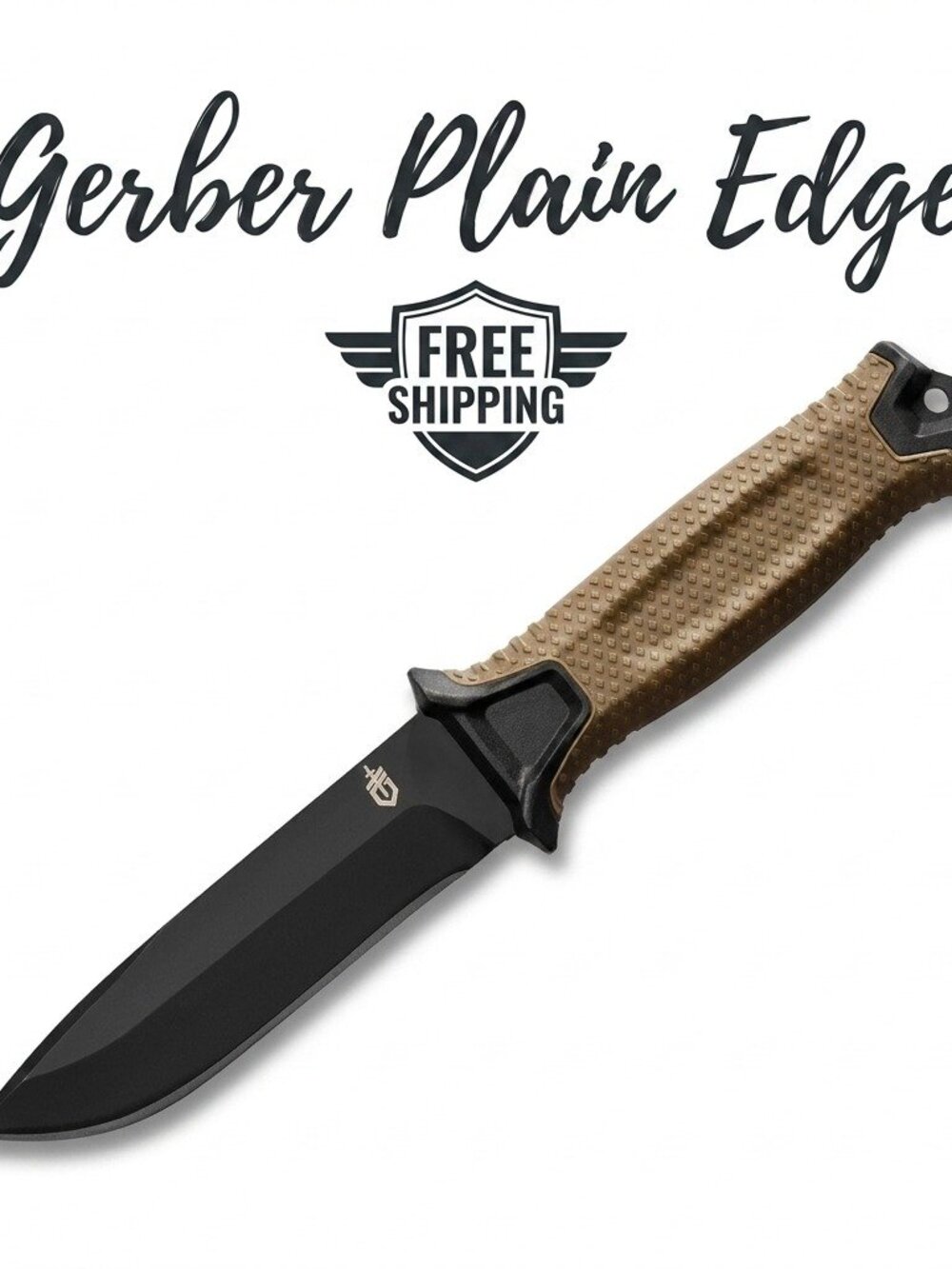 Gerber StrongArm Fixed Blade Knife Plain Edge - Coyote Brown